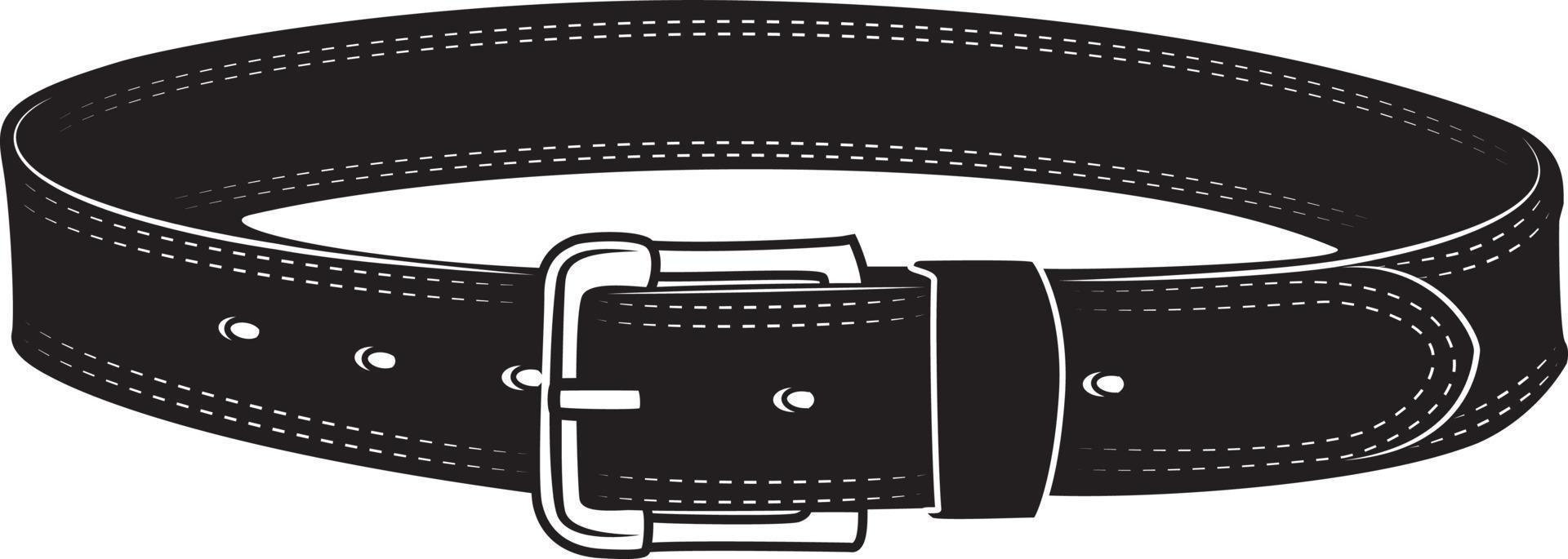 Vector Clip Art Of A Black Leather Belt