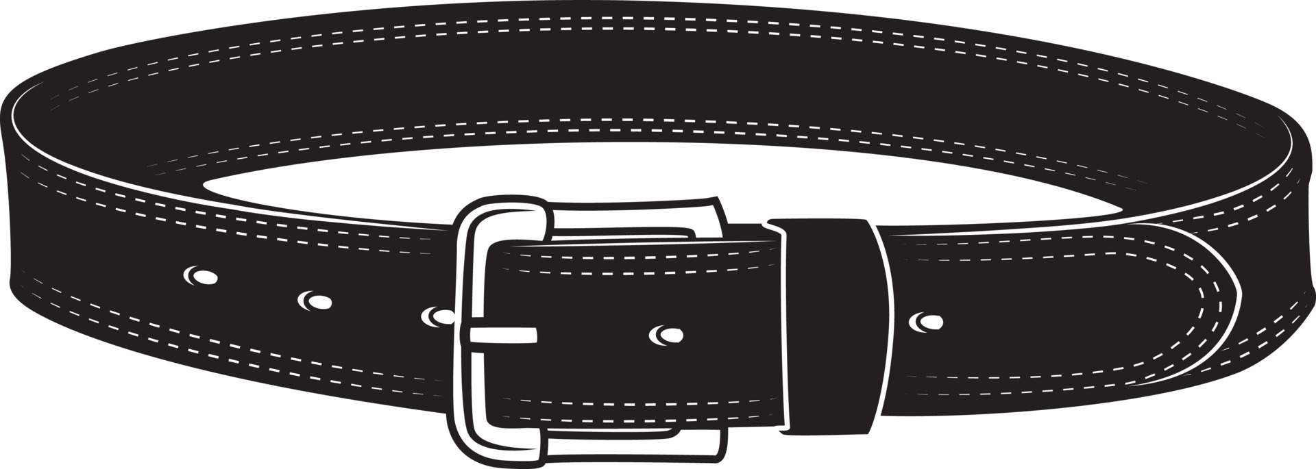 Vector Clip Art Of A Black Leather Belt 22709421 Vector Art at Vecteezy