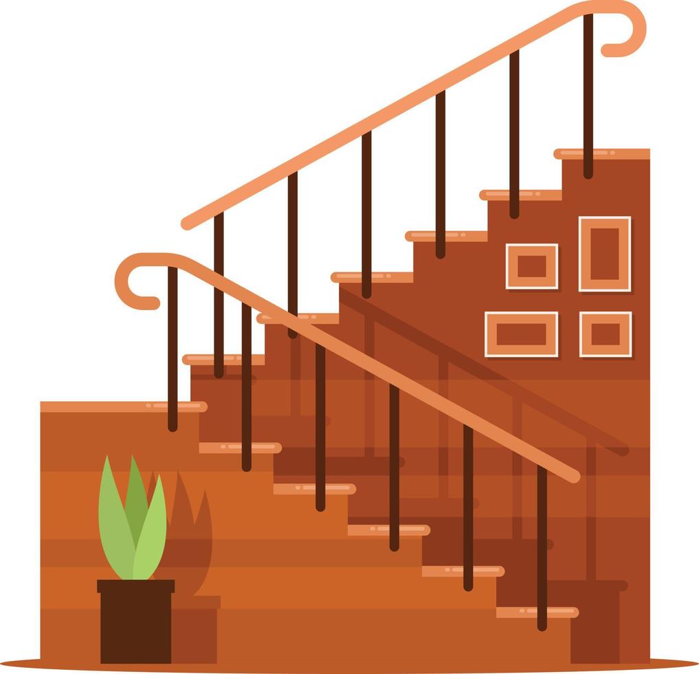 vector imagen de escalera a el siguiente piso