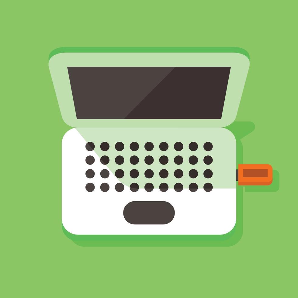 Vector Graphics Of Laptop Icon, Cartoon Style