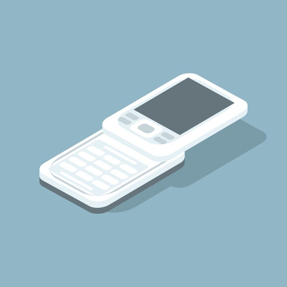 Vector Image Of On Old Model Of Mobile Phone