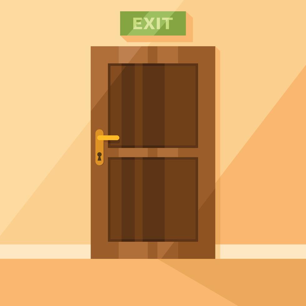 Vector Image Of Exit Door