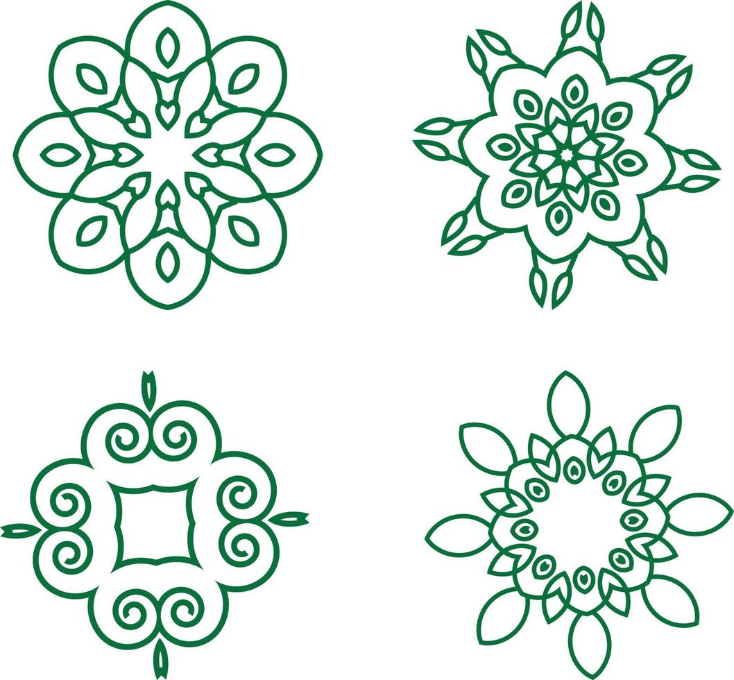 Vector Image Of Different Floral Logotypes And Symbols