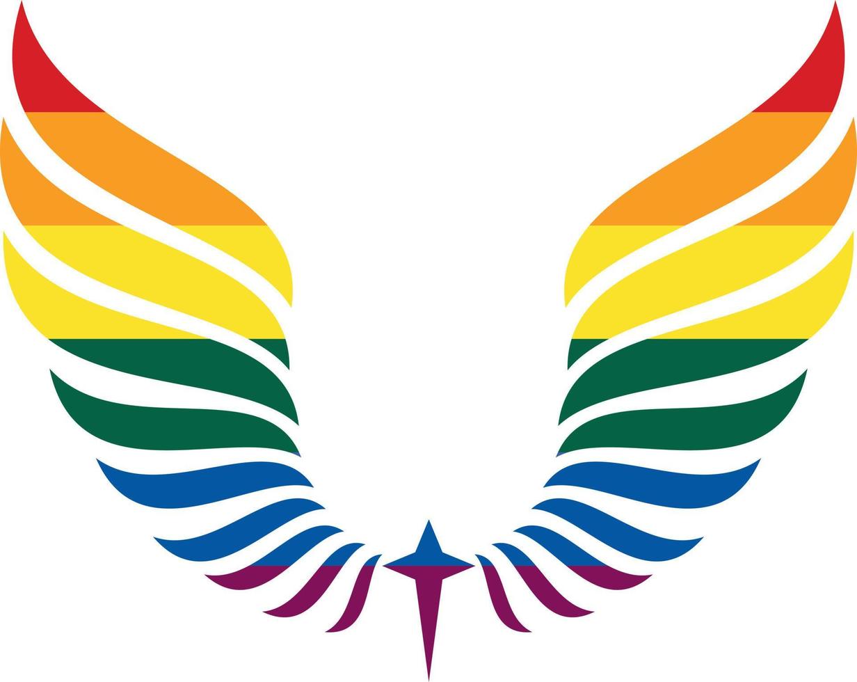 Vector Image Of Wings Colored With Lgbt Colors