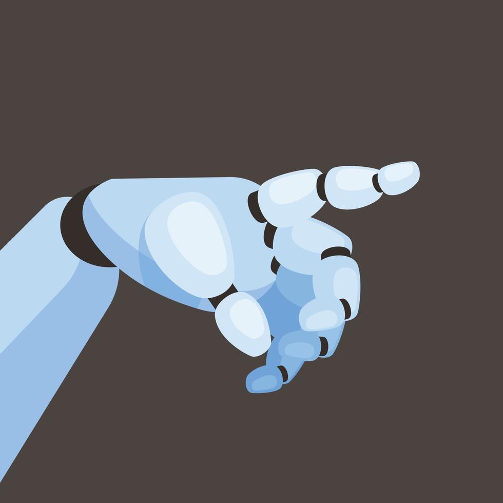 Vector Image Of A Mechanical Robotic Hand