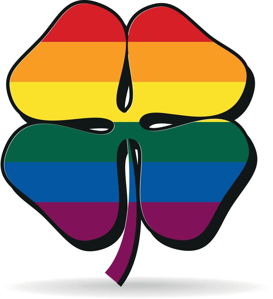 Vector Image Of A Shamrock In Lgbt Colors