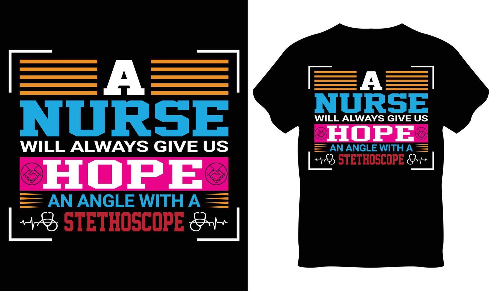 diseño de camiseta de enfermería vector
