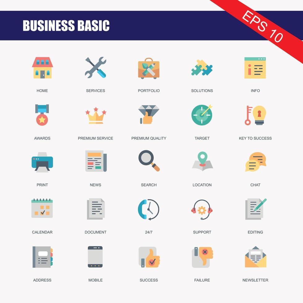 Minimal Teamwork in business management icon set vector