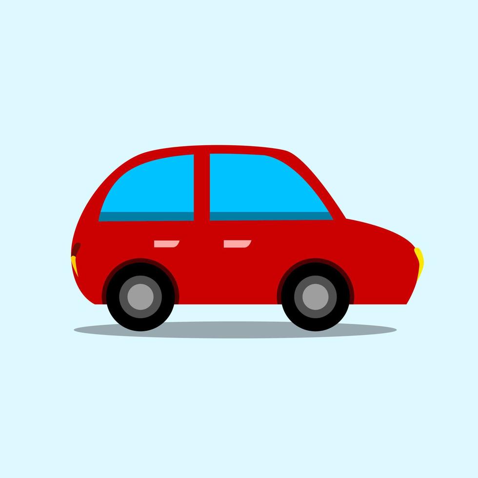 coche ilustración en rojo color para para niños libro vector