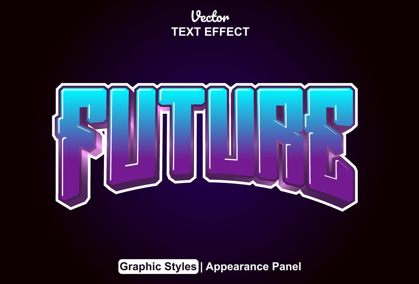 future text effect with blue color graphic style and editable. vector