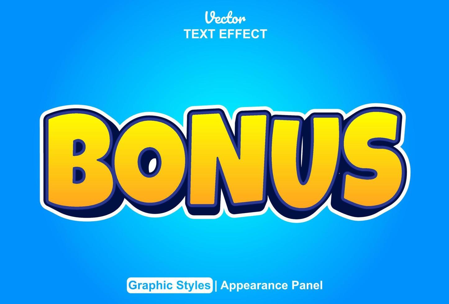 bonus text effect with orange graphic style and editable. vector