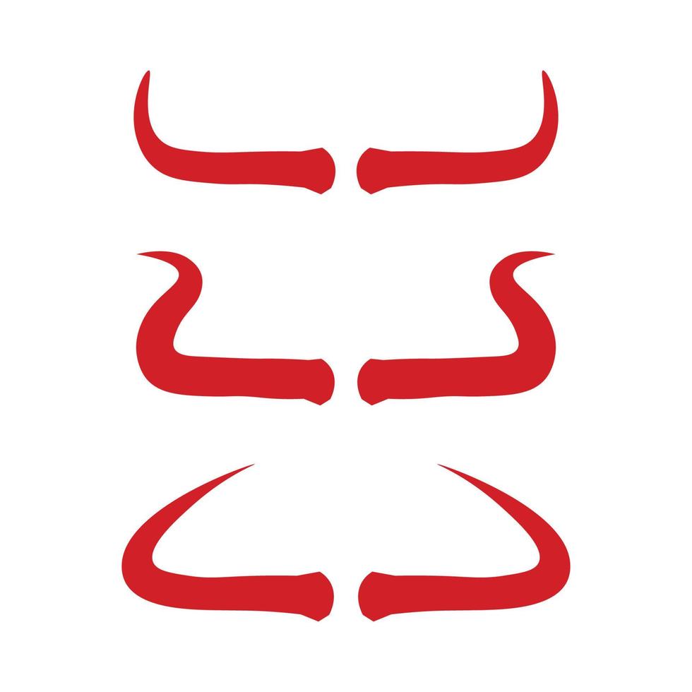 Bull horn cow and buffalo logo and symbol template icons app vector