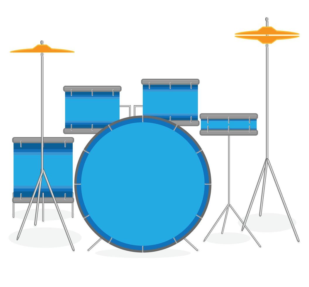 Drum set instrument vector