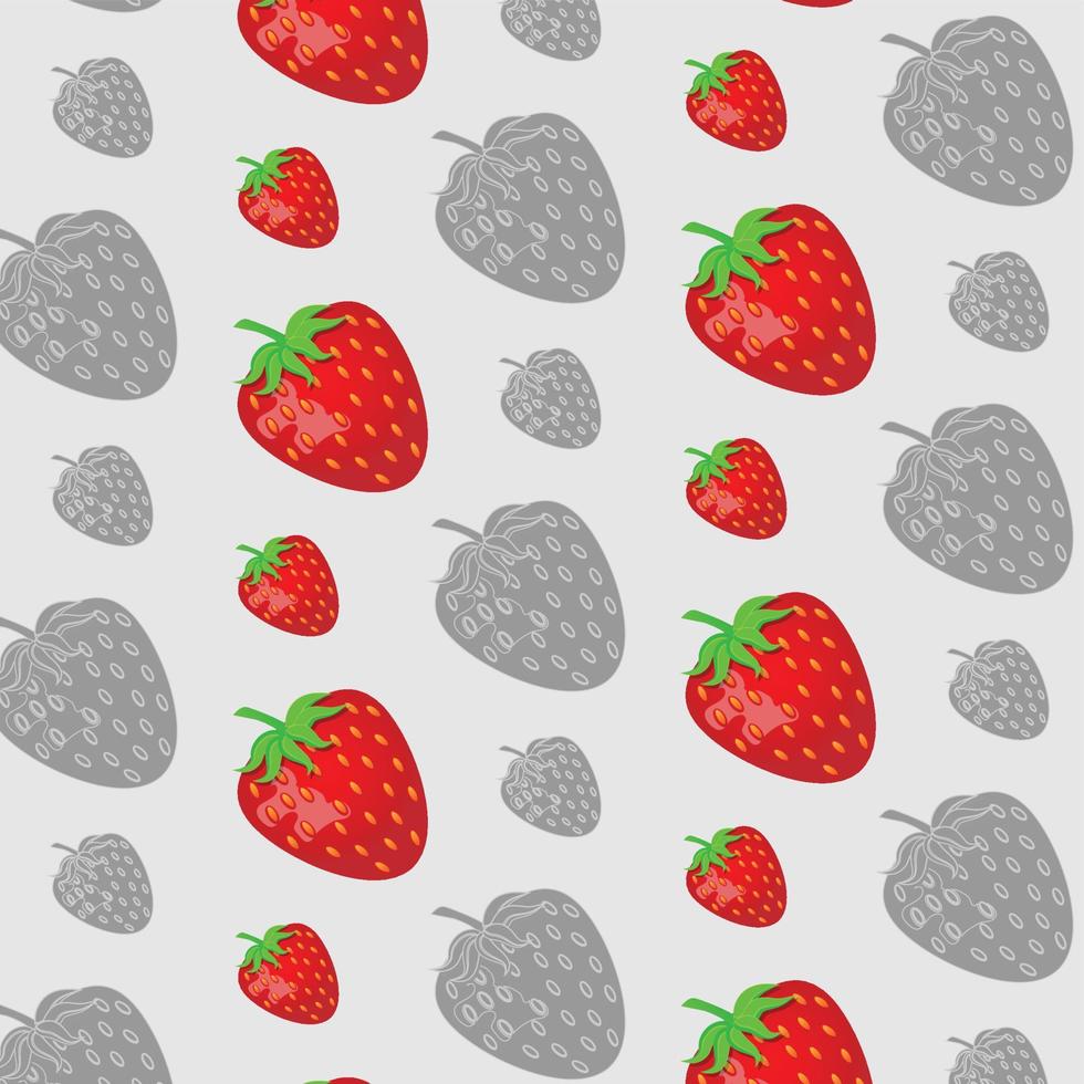 Strawberry pattern fruit vector