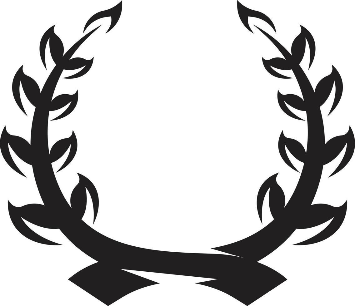 Vector Silhouette Of A Laurel Wreath