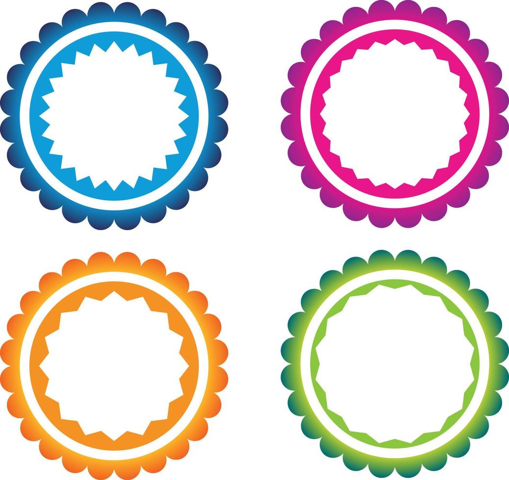 Blank Stickers In Various Colors vector