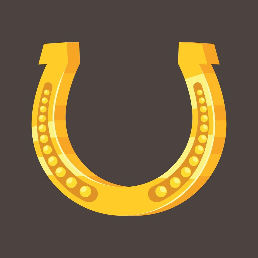 Vector Image Of Golden Horseshoe