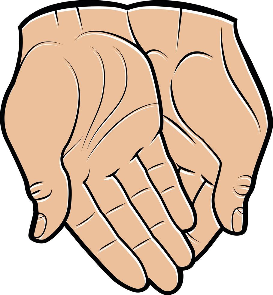 Vector Illustration Of Hand Palms