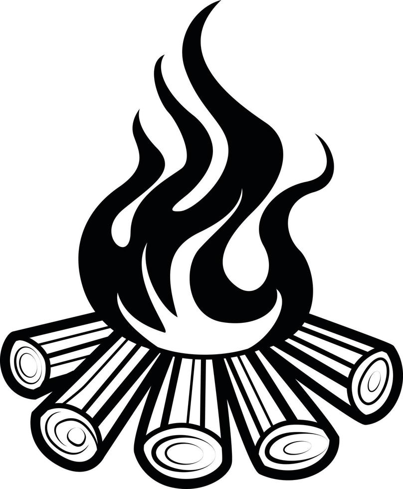 Vector Image Of Bonfire