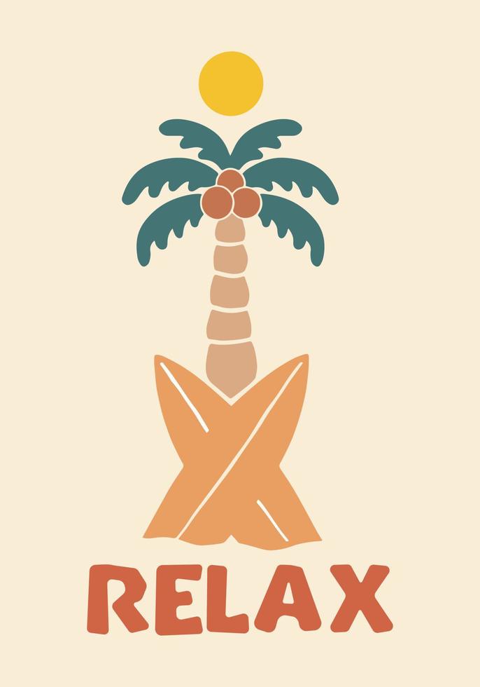 Relax the summer vector t shirt patch art