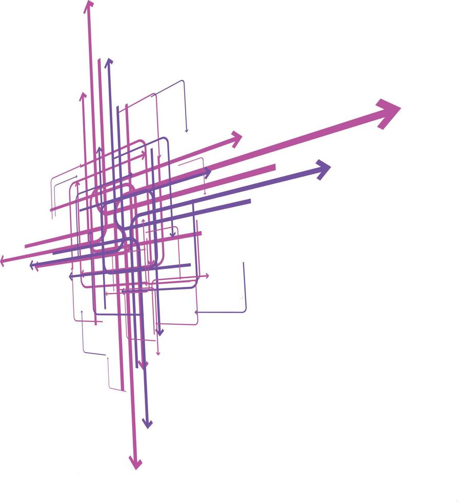 cruzado líneas con puntas de flecha vector