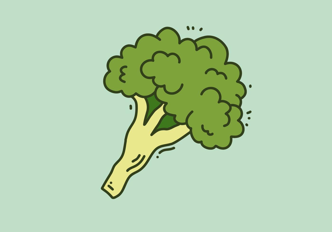 Green color design of the broccoli vector