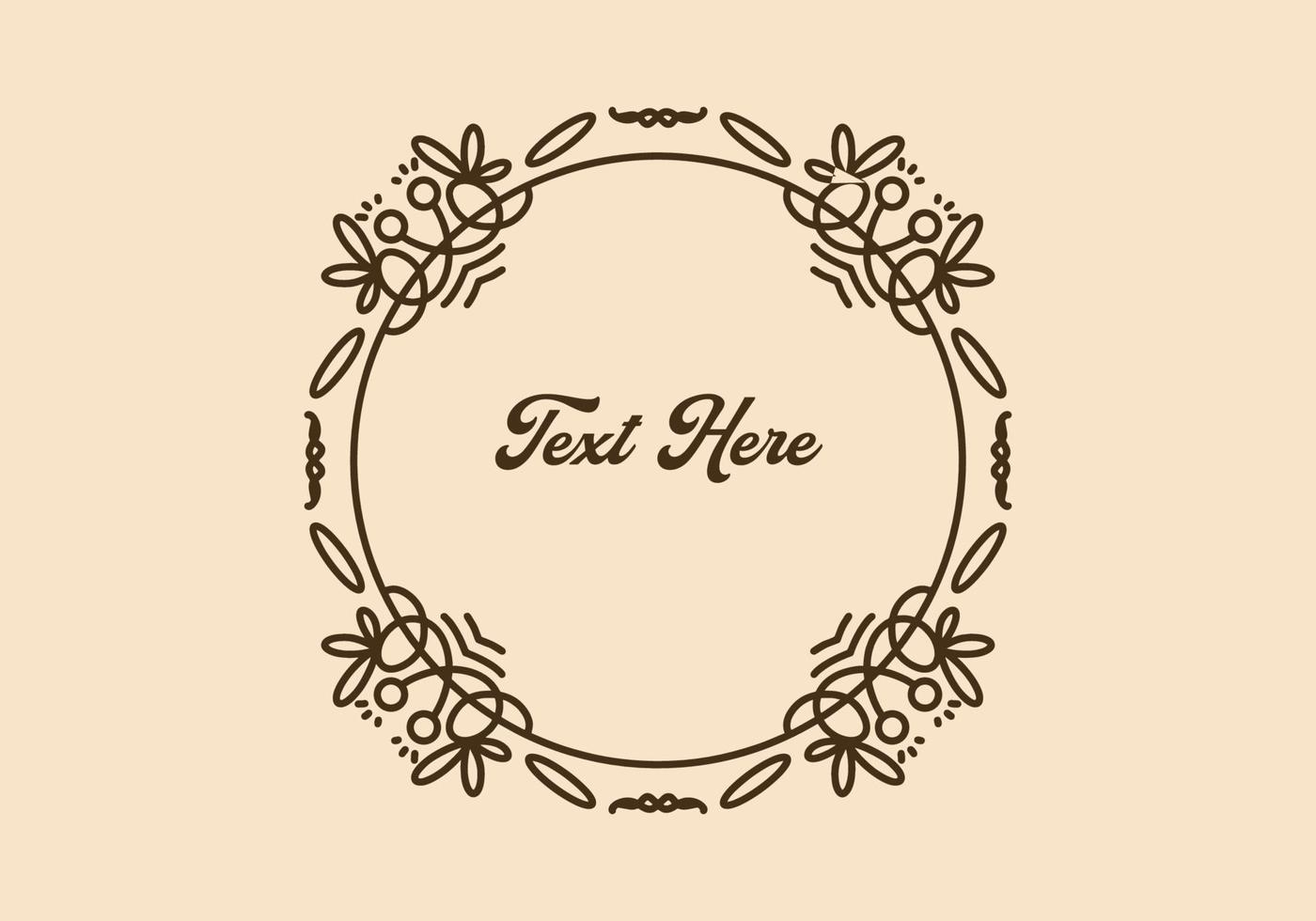 Vintage frame design for invitation card or flyer vector