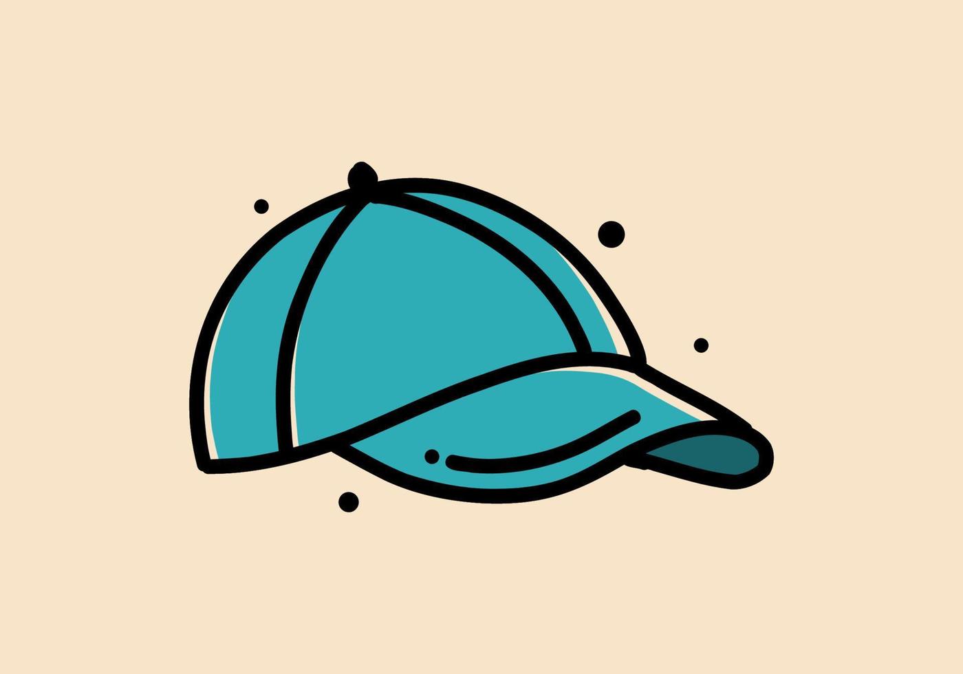 Blue color design of a sport cap vector