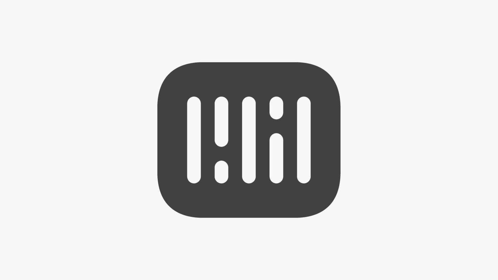 Barcode icon solid vector