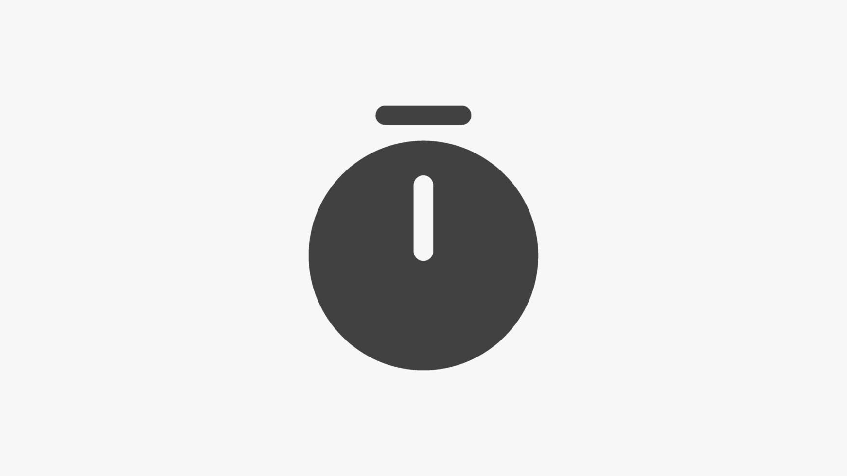 Timer icon solid vector