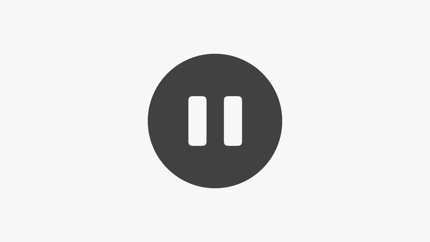 Pause icon solid vector