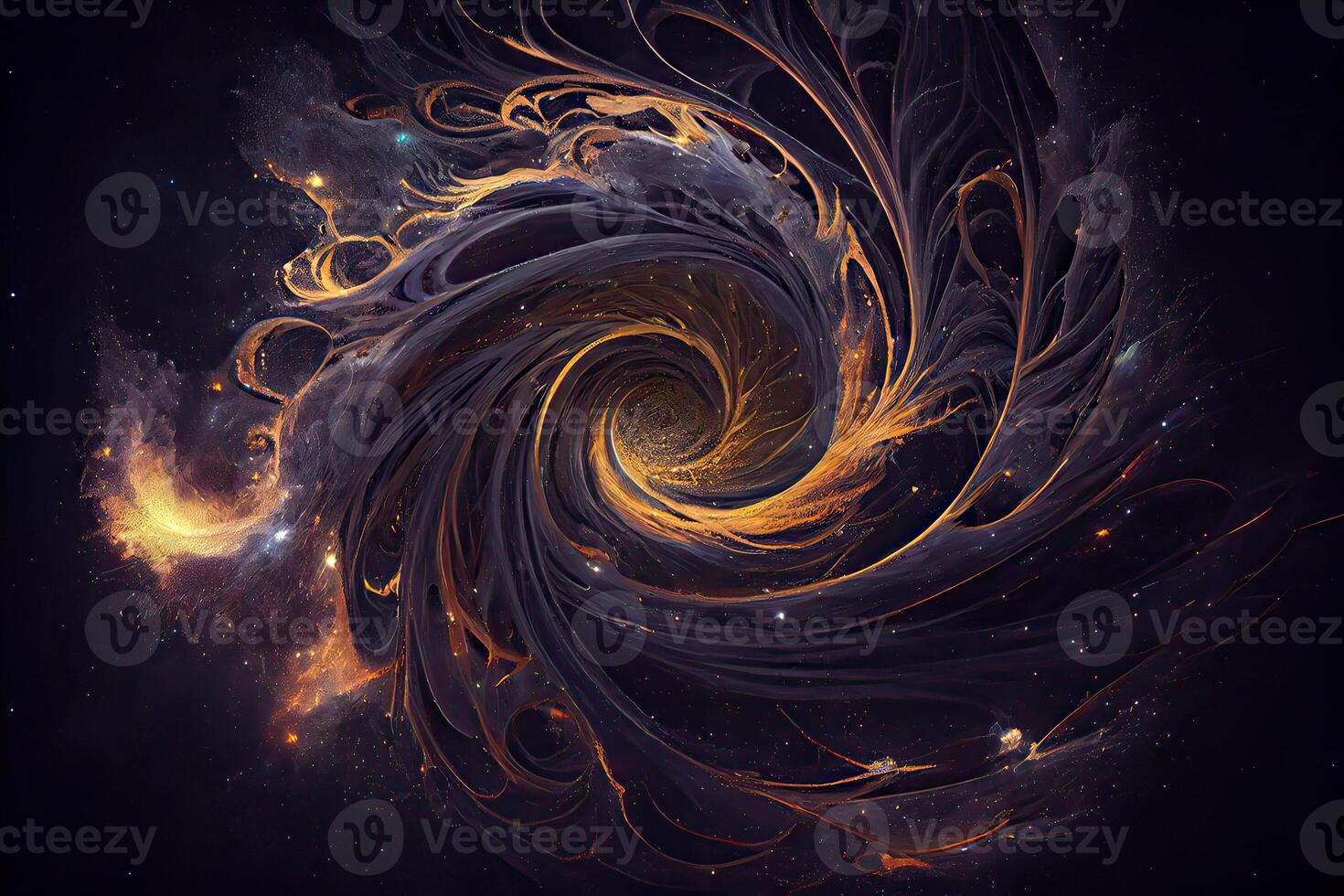 illustration of the mesmerizing beauty of space dust, threads, and effervescence amidst a dark, mysterious galaxy. The intricate details of the cosmic elements photo