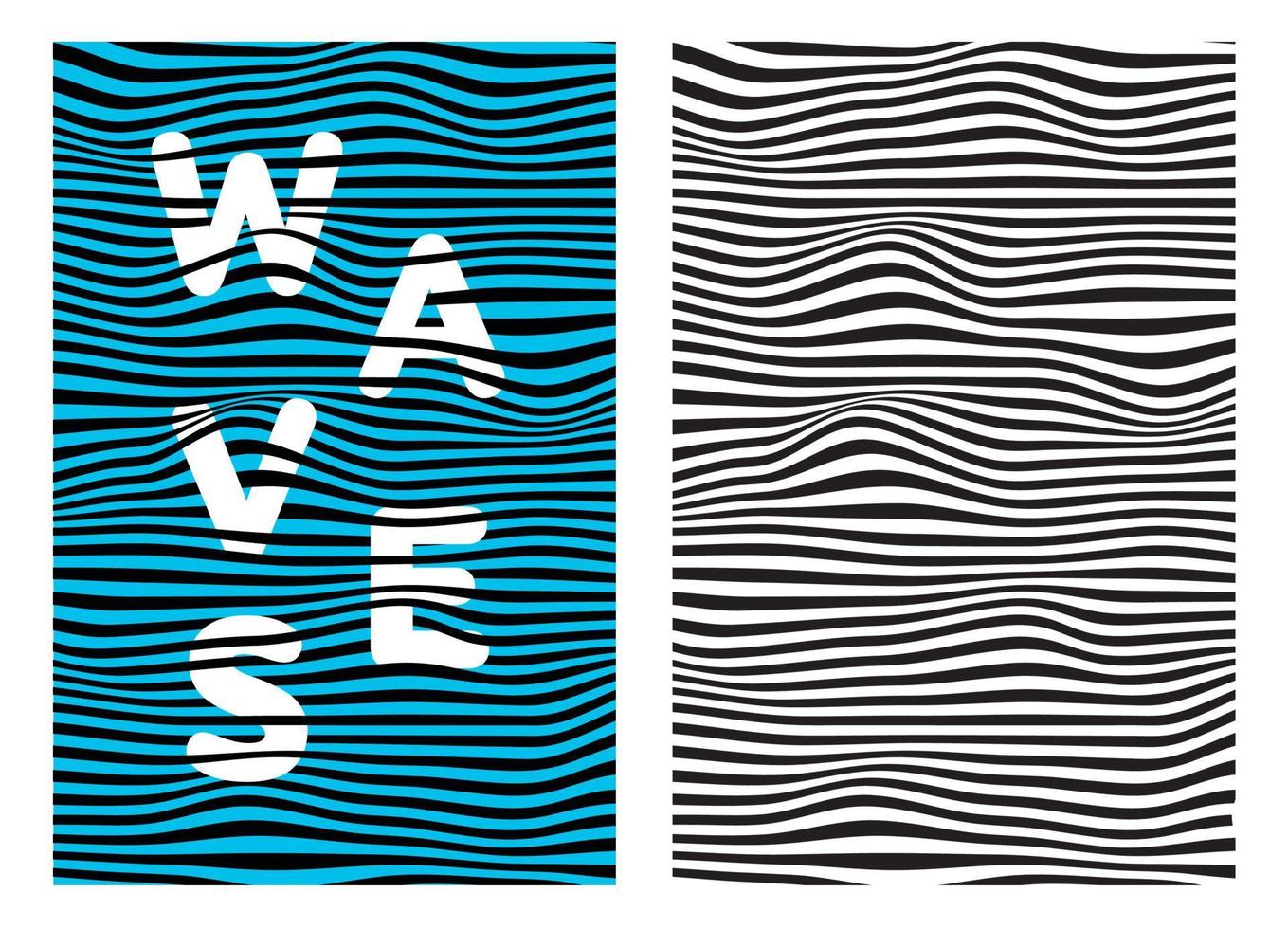 Two style waves - vector abstract background.
