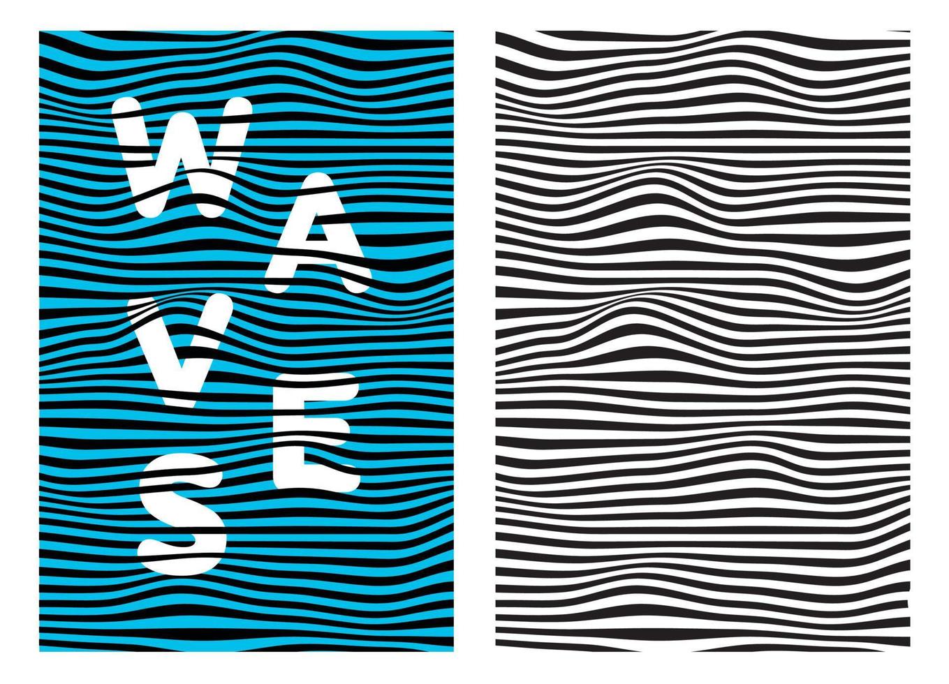 Two style waves - vector abstract background.