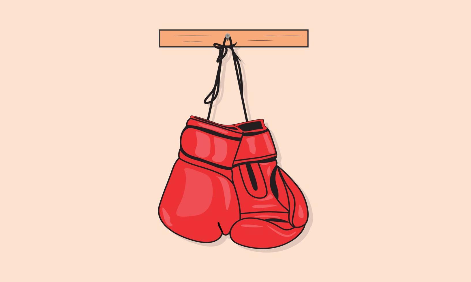 boxeo guantes ilustración diseño vector