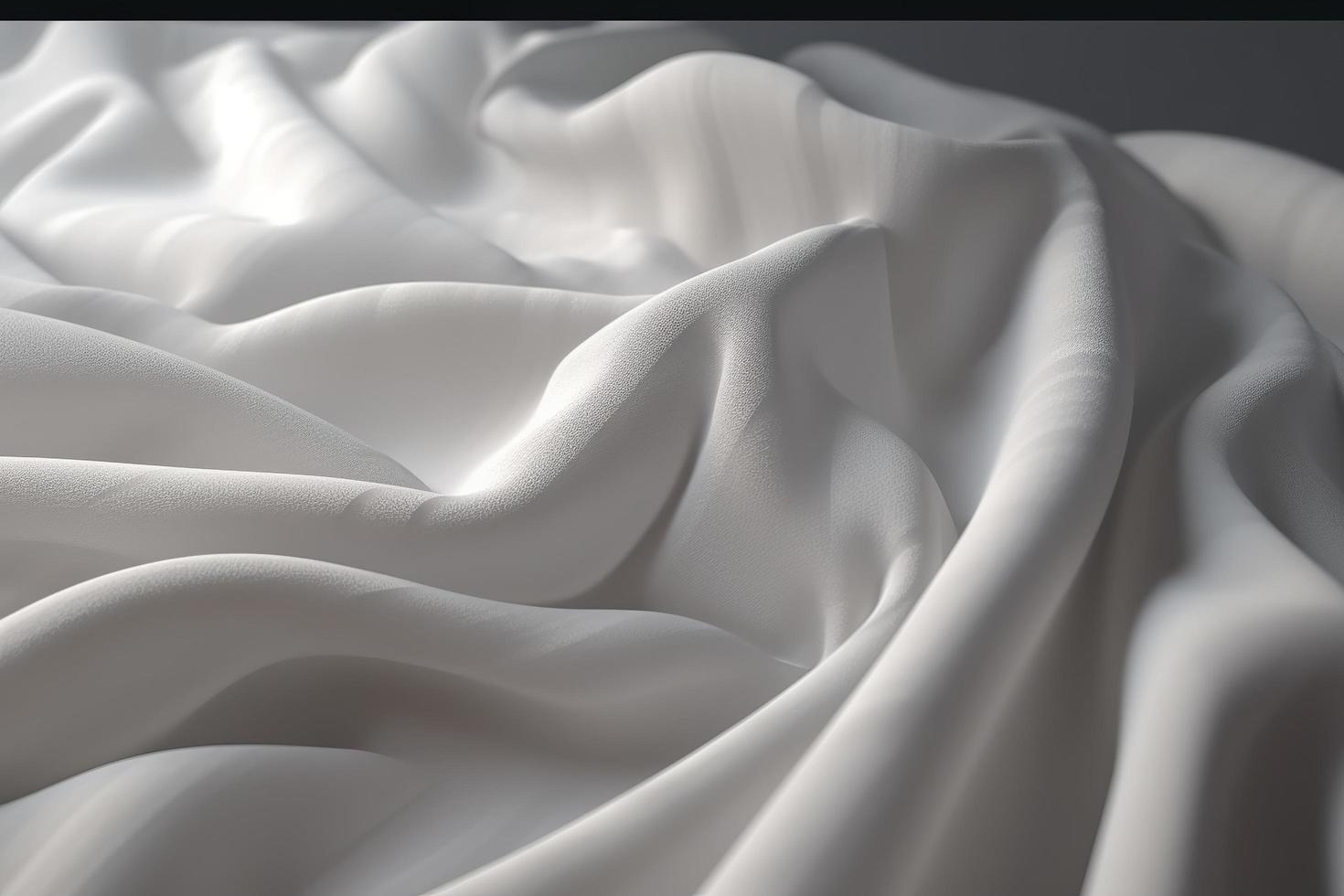 A white polyester fabric with flat textures, rustic and cosy atmosphere, soft and comfortable to the touch, generat ai photo