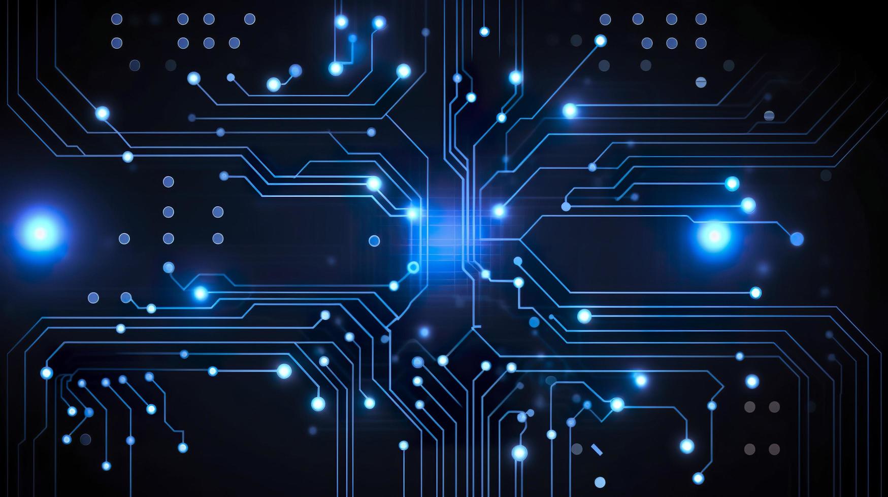 Circuit technology background with hi-tech digital data connection system and computer electronic design, generat ai photo