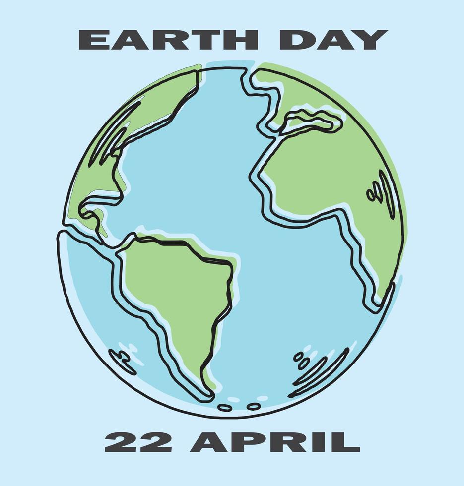 earth day green earth globe vector