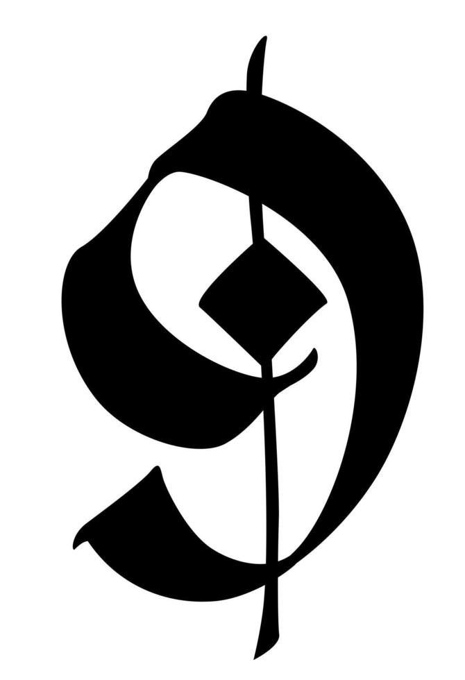 Gothic medieval figure. vector