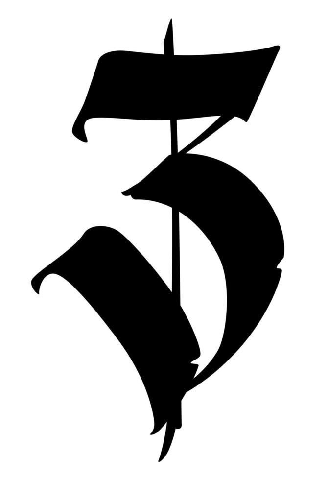 Gothic medieval figure. vector