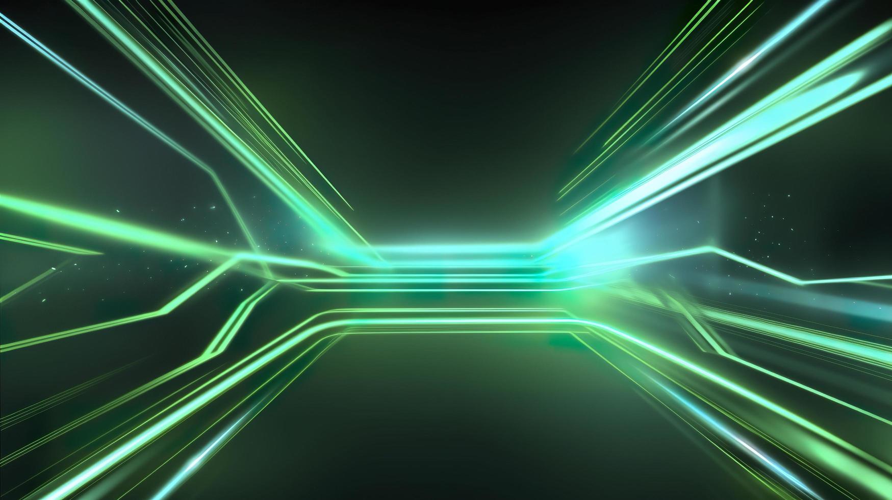 Cyber green neon light background, generat ai photo