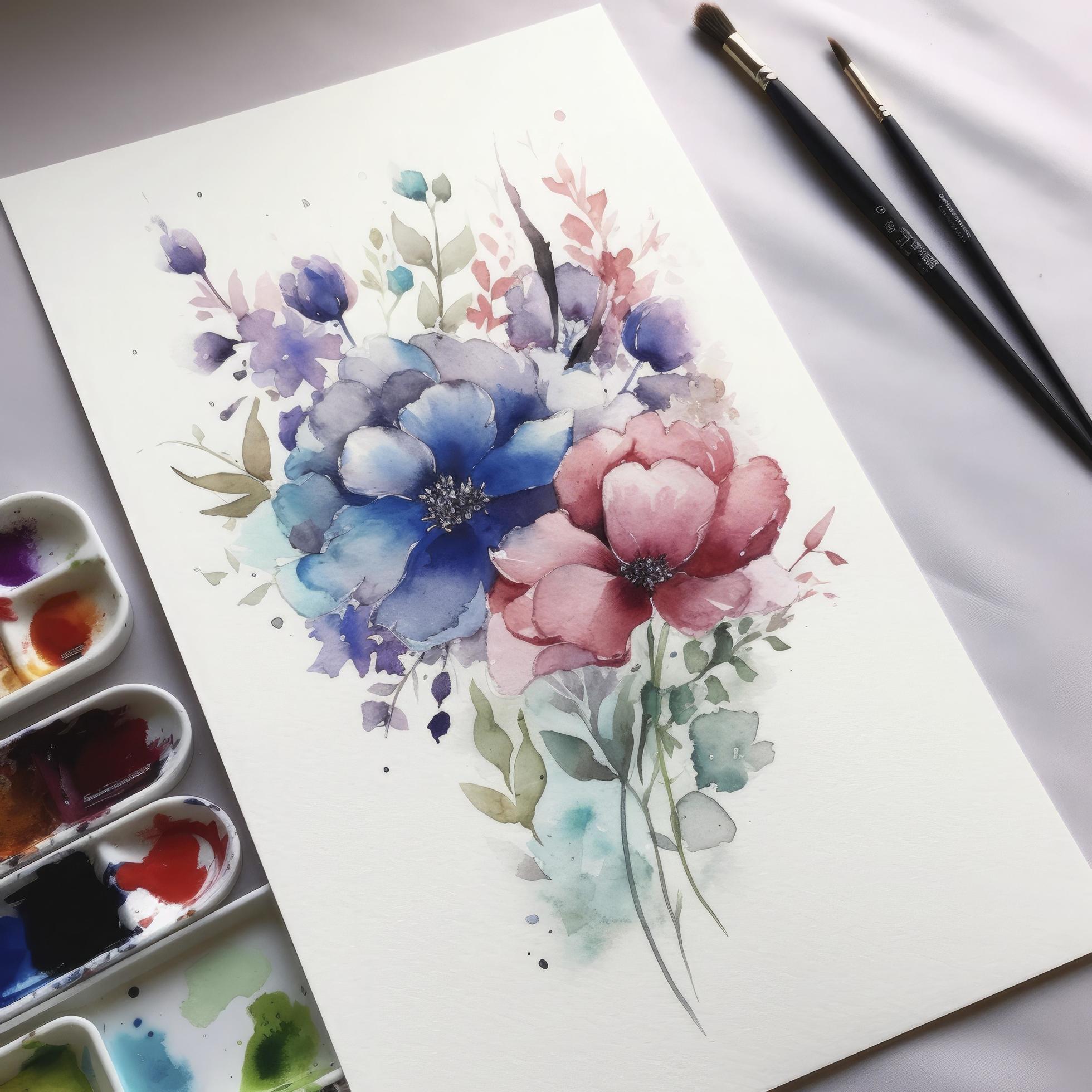 simple watercolor painting, pretty, calm, beautiful colors, Generate Ai  22712030 Stock Photo at Vecteezy