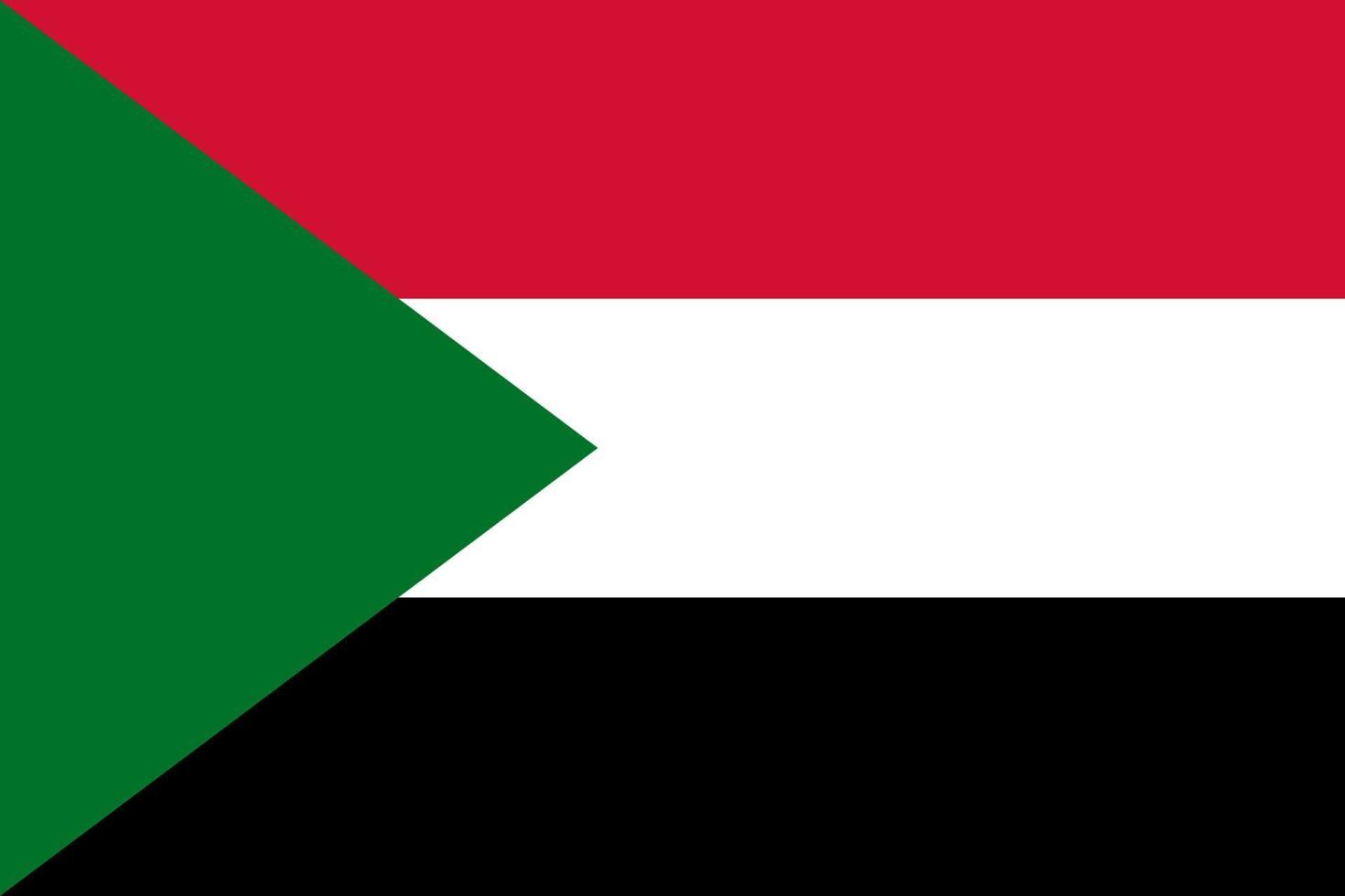 Sudan flag. Illustration of Sudan flag vector in flat style for web and digital,Republic of Sudan national fabric flag, textile background. Symbol of international world African country.