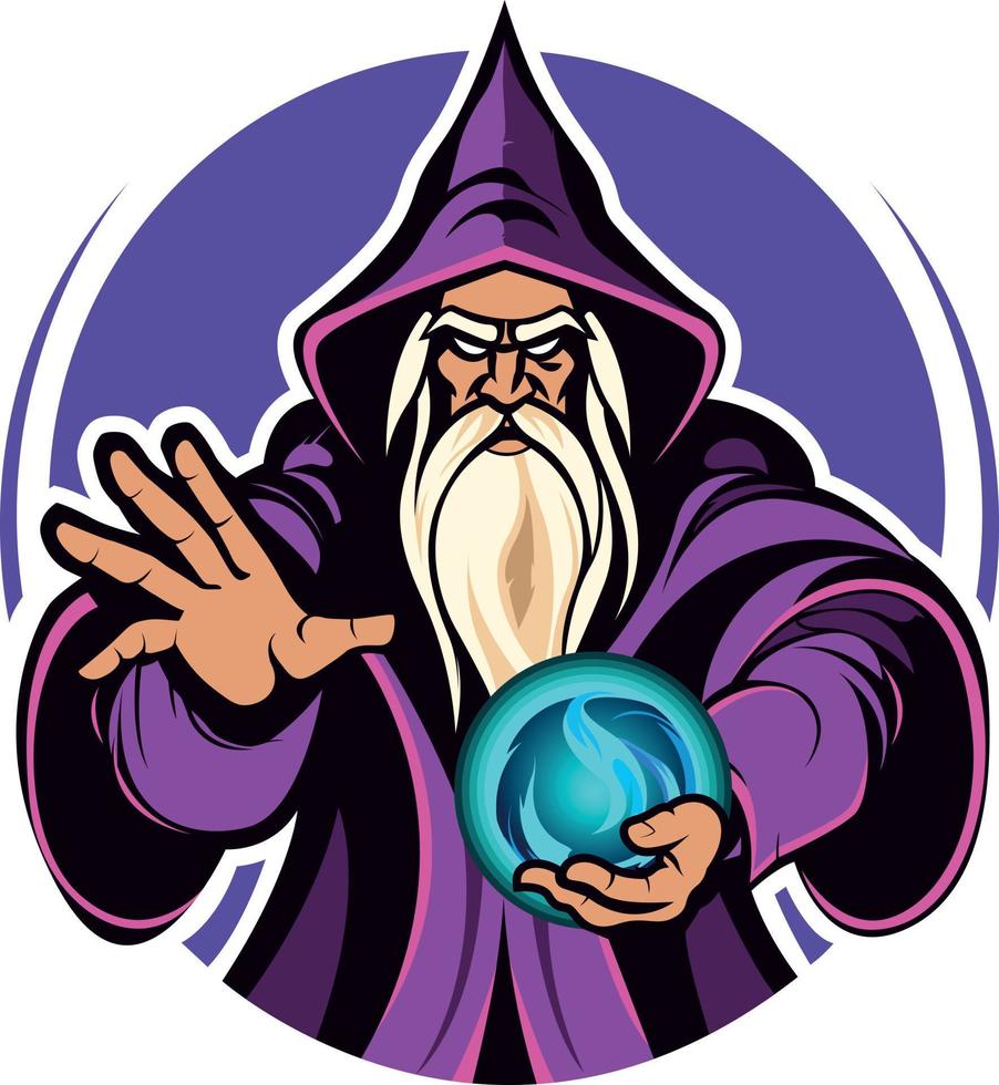 Wizard logo - illustration vector