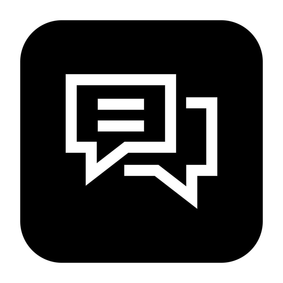 Online chat thick line icon. vector