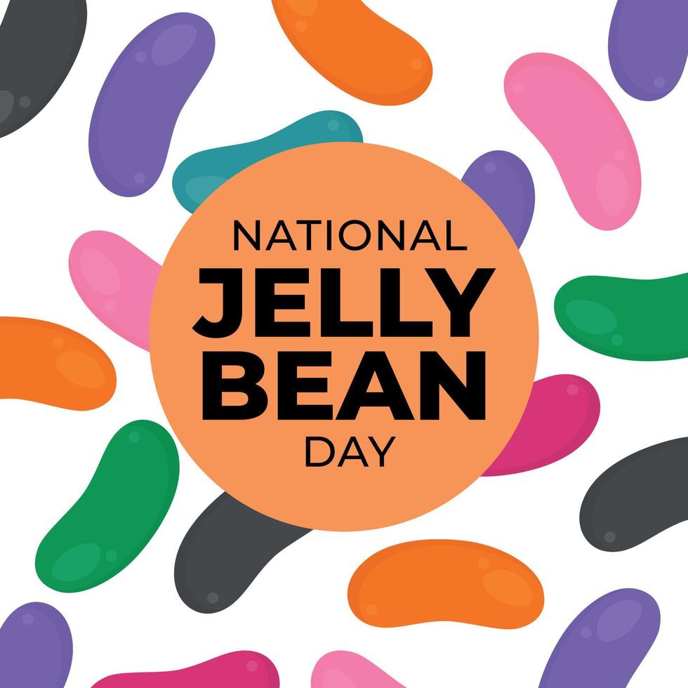 national jelly bean day. jelly bean vector illustration. colorful jelly bean illustration. flat