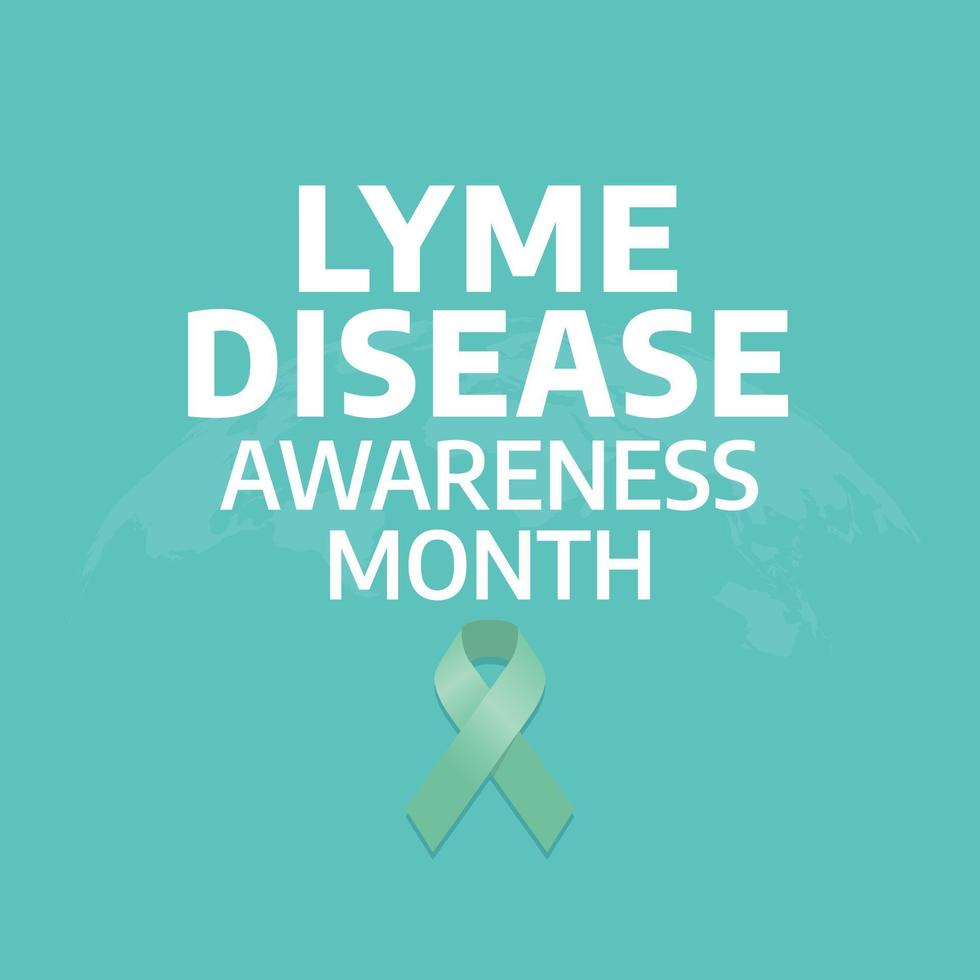 lyme disease awareness month vector illustration. lyme disease ribbon design. ribbon for awareness design. flat ribbon design.