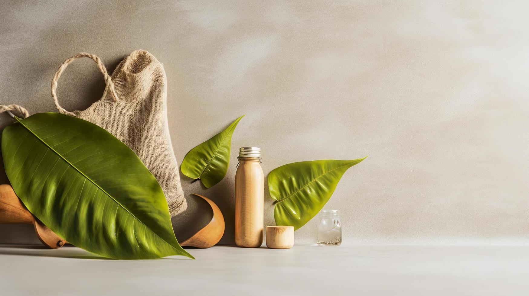 Free photo still life sustainable lifestyle elements composition, generat ai