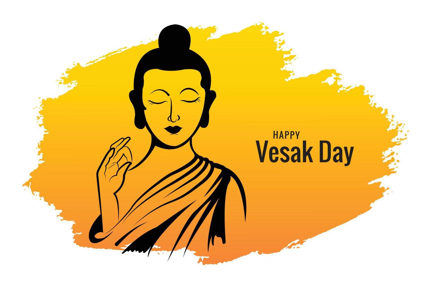 Happy vesak day celebration festival card background vector