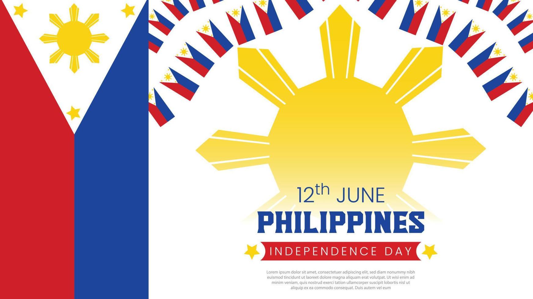 filipinas independencia día deseando diseño común Talla vector archivo